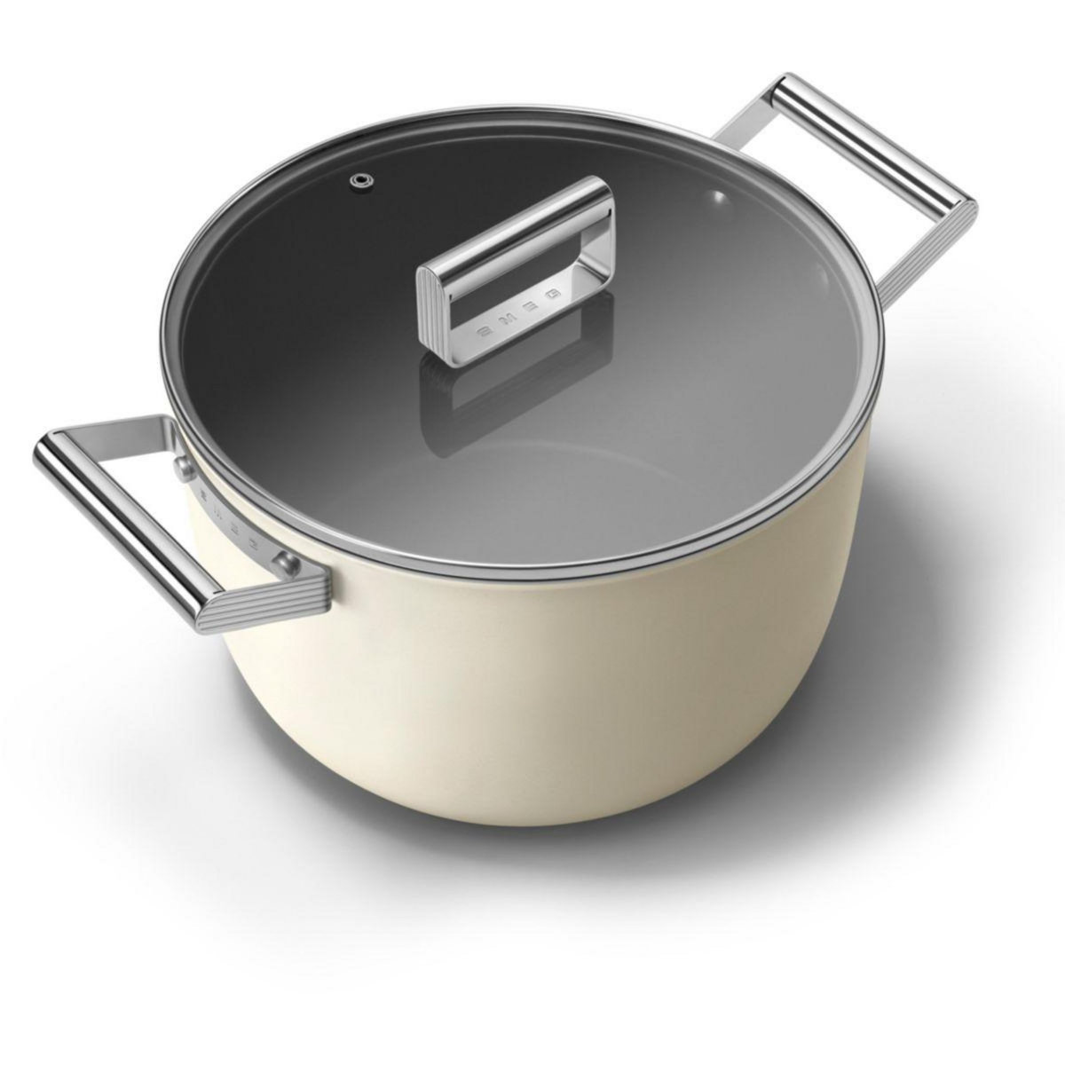 SMEG Faitout diam 26 cm tout feux creme mat