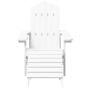 Voir la diapositive 4 : VIDAXL Chaises de jardin Adirondack lot de 2 repose-pieds PEHD Blanc