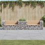 Voir la diapositive 1 : VIDAXL Banc de jardin avec panier en gabion bois massif de pin