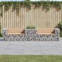 Voir la diapositive 1 : VIDAXL Banc de jardin avec panier en gabion bois massif de pin