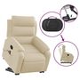 Voir la diapositive 5 : VIDAXL Fauteuil inclinable de massage Creme Tissu