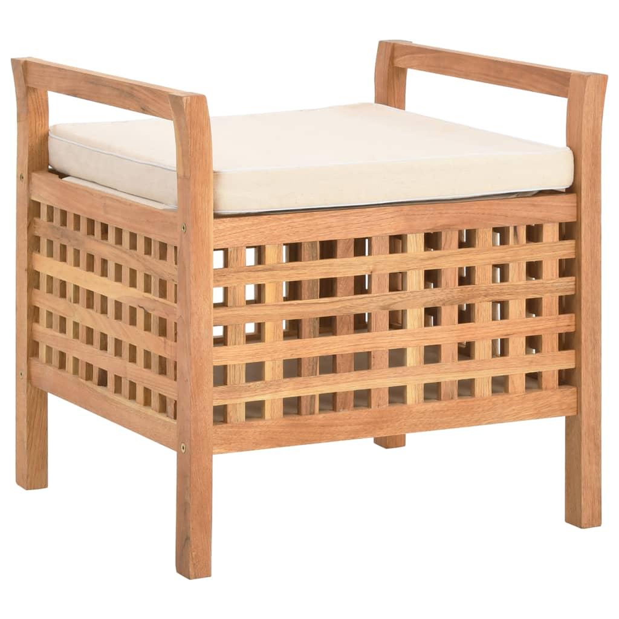 Voir la diapositive 1 : VIDAXL Banc de rangement 49x48x49 cm Bois de noyer massif