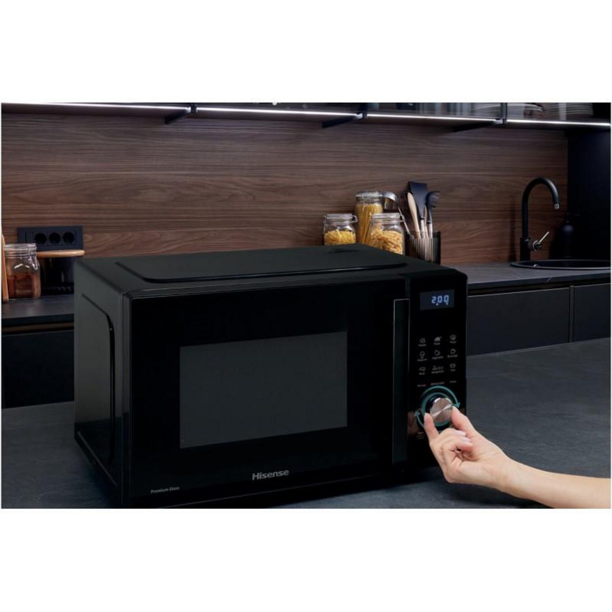Hisense Micro-ondes solo 23l 800w noir - H23MOBSD1H
