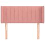 Voir la diapositive 3 : VIDAXL Tete de lit avec oreilles Rose 83x16x78/88 cm Velours