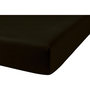 Voir la diapositive 1 : Home collection Drap housse 90x190cm bonnet:25cm 100%coton 57fils noir
