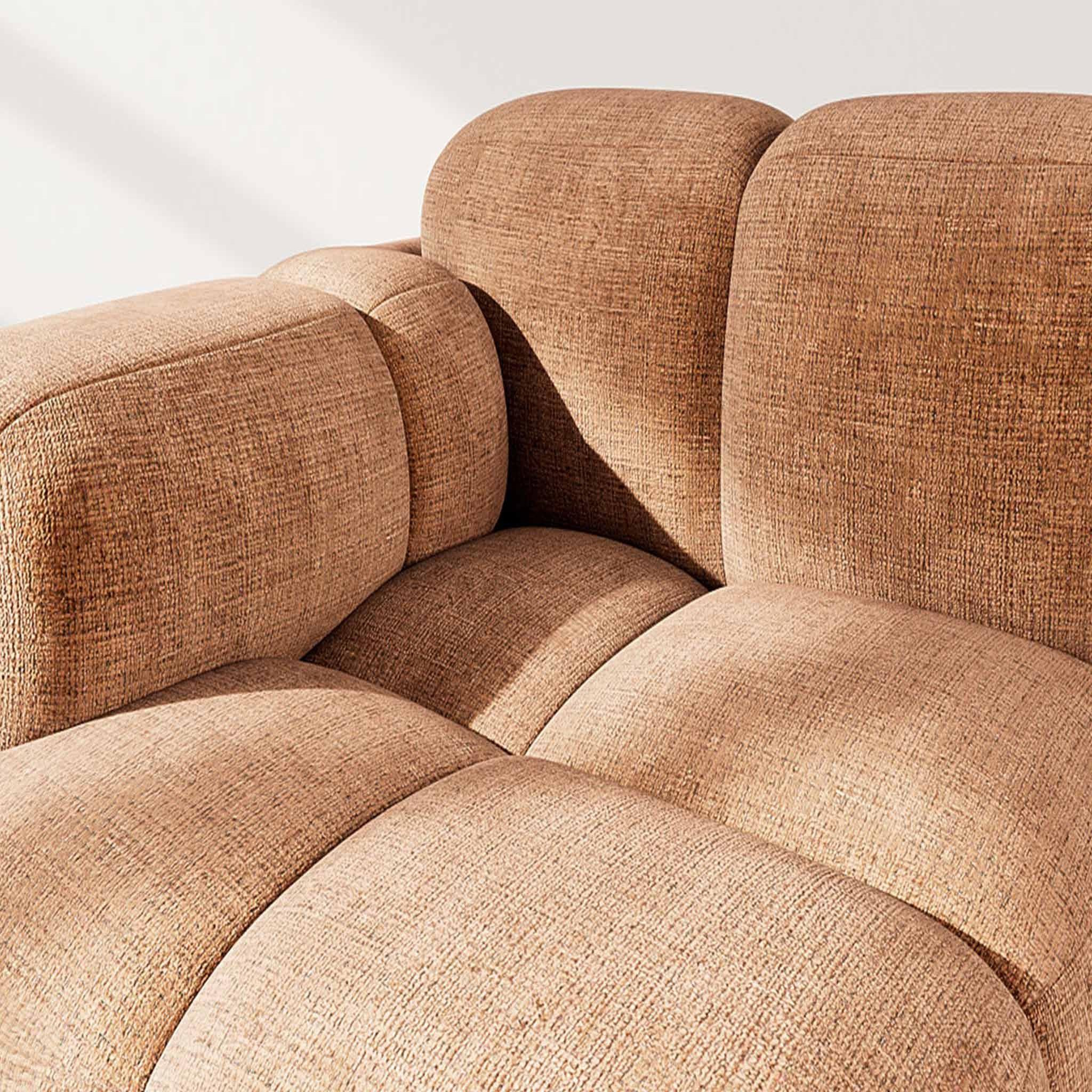 Voir la diapositive 4 : LISA DESIGN Grace - module d'assise gauche en velours texturé