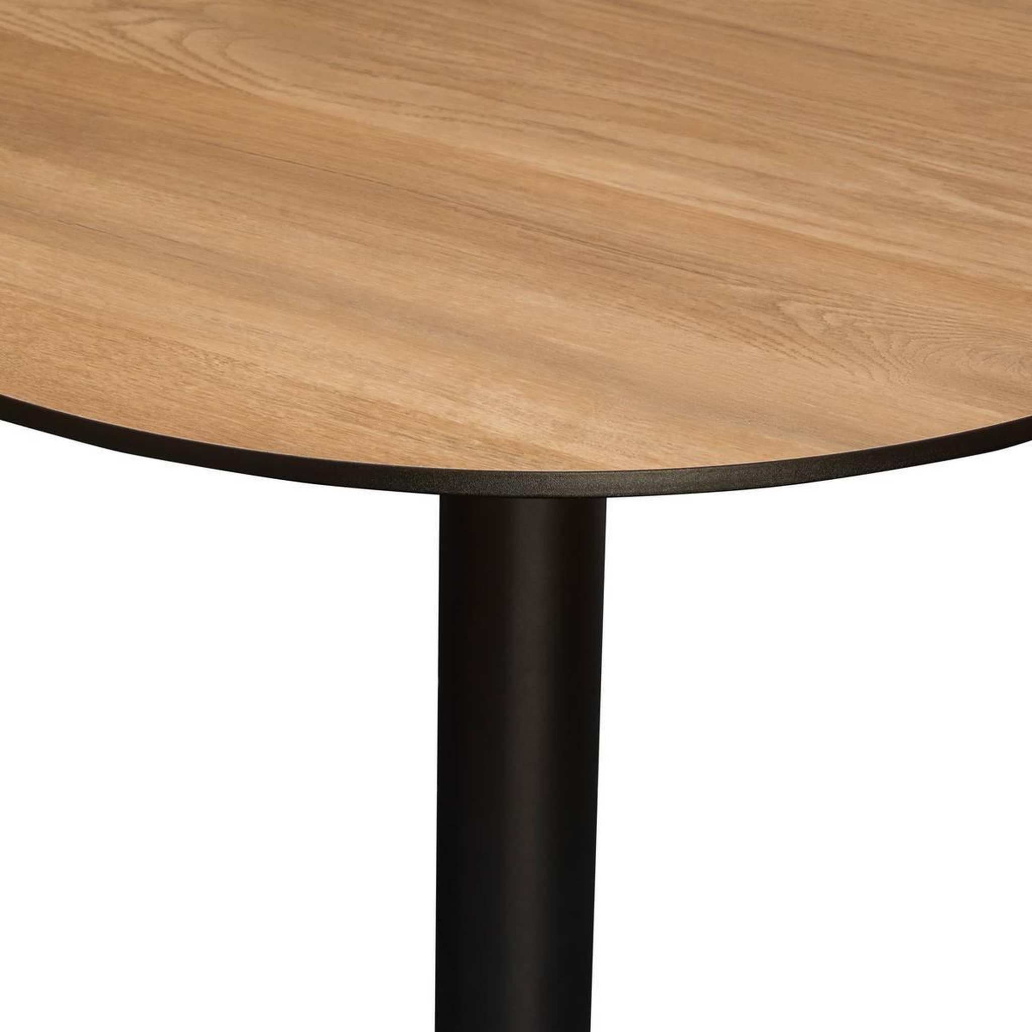 Voir la diapositive 2 : ATMOSPHERA Table de Bar Ronde  Voluto  100cm Naturel & Noir