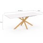 Voir la diapositive 5 : ID MARKET Table à manger extensible rectangle ALIX 6-10 personnes pied araignée bois et plateau blanc GISELE 160-200 cm