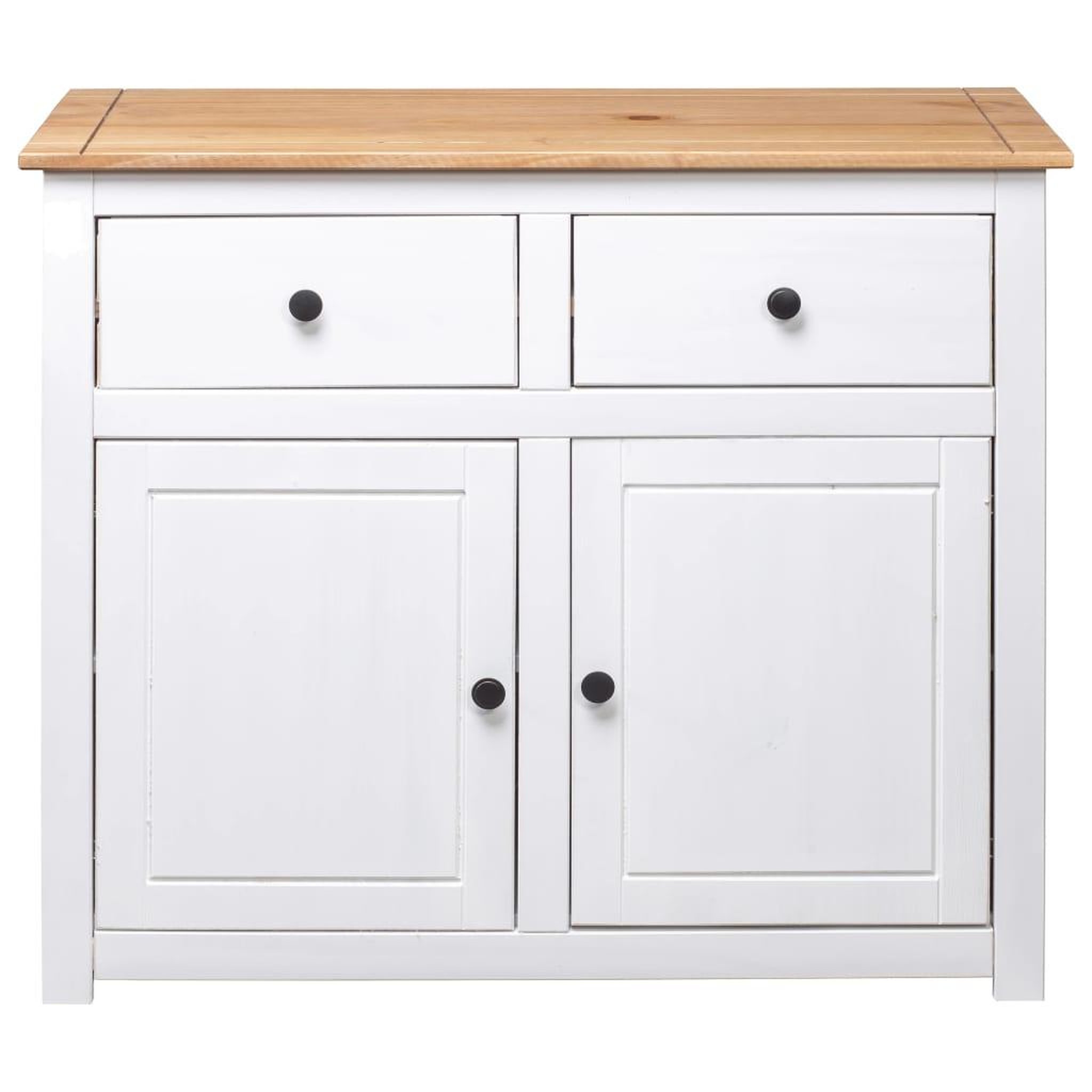 Voir la diapositive 5 : VIDAXL Buffet Blanc 93x40x80 cm Pin Gamme Panama