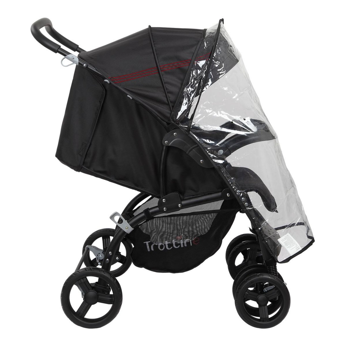 TROTTINE Poussette duo TS Florida tri lines noir rouge