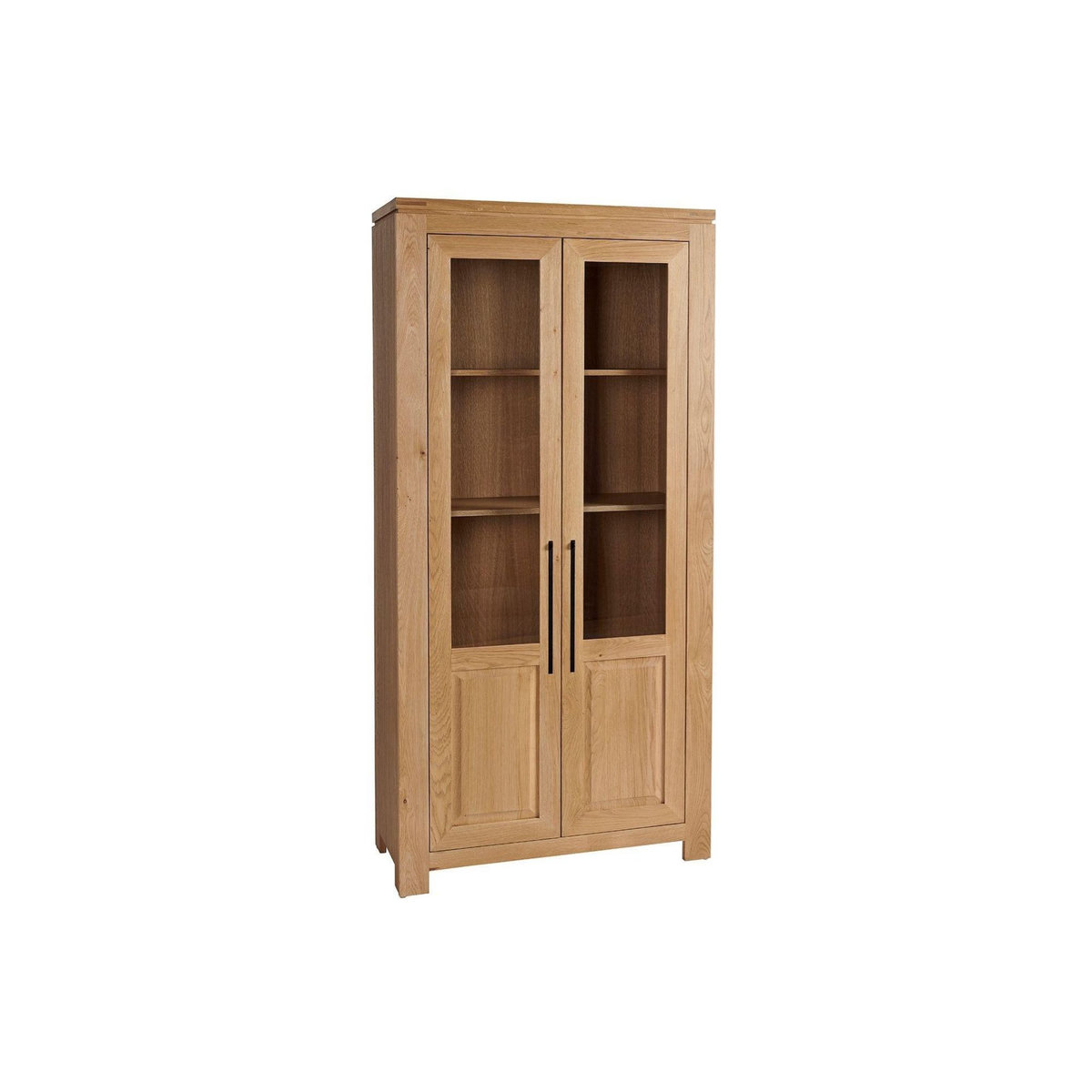 HELLIN Vitrine moderne en chêne clair - BOSTON