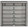 Voir la diapositive 5 : VIDAXL Armoire a chaussures avec housse Gris 115x28x110 cm Tissu