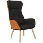 Voir la diapositive 4 : VIDAXL Chaise de relaxation avec repose-pied Noir Similicuir et tissu