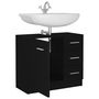 Voir la diapositive 4 : VIDAXL Armoire d'evier Noir 63x30x54 cm Bois d'ingenierie
