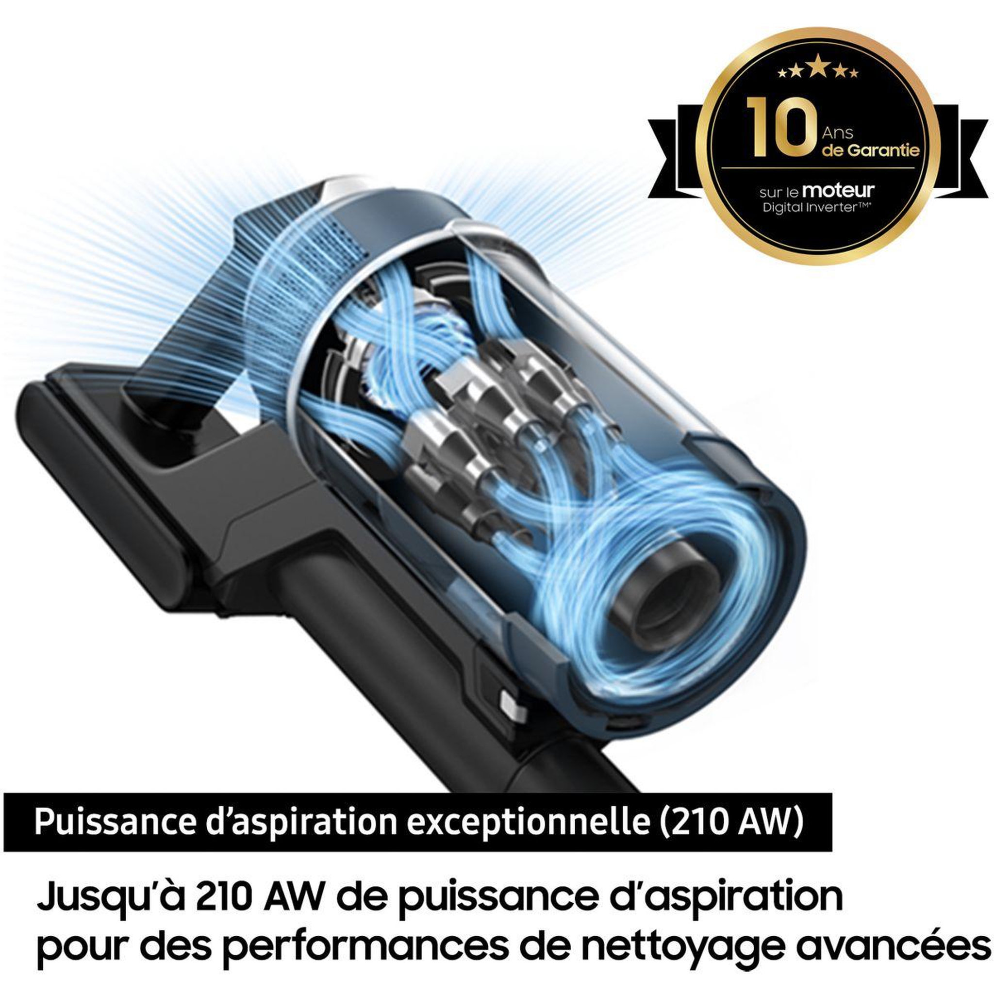 Voir la diapositive 5 : Samsung Aspirateur balai Jet 85 Pet VS20C85G2TN