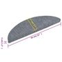 Voir la diapositive 6 : VIDAXL Tapis autoadhesifs de marches 5 pcs Gris clair 56x17x3 cm