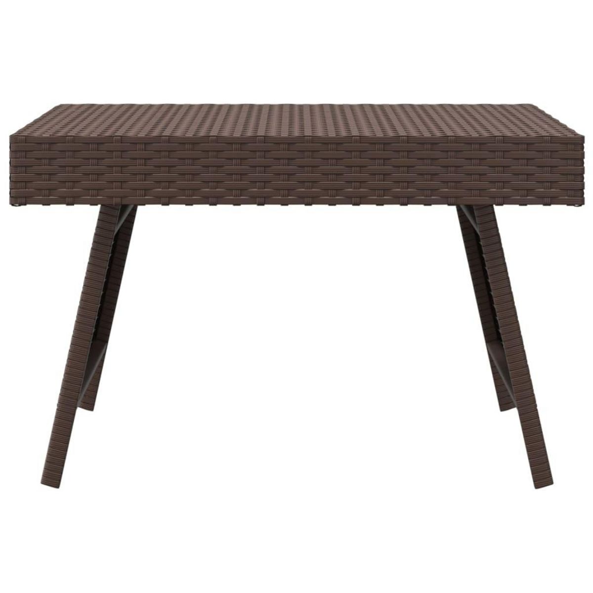 VIDAXL Table d'appoint pliable marron 60x40x38 cm resine tressee