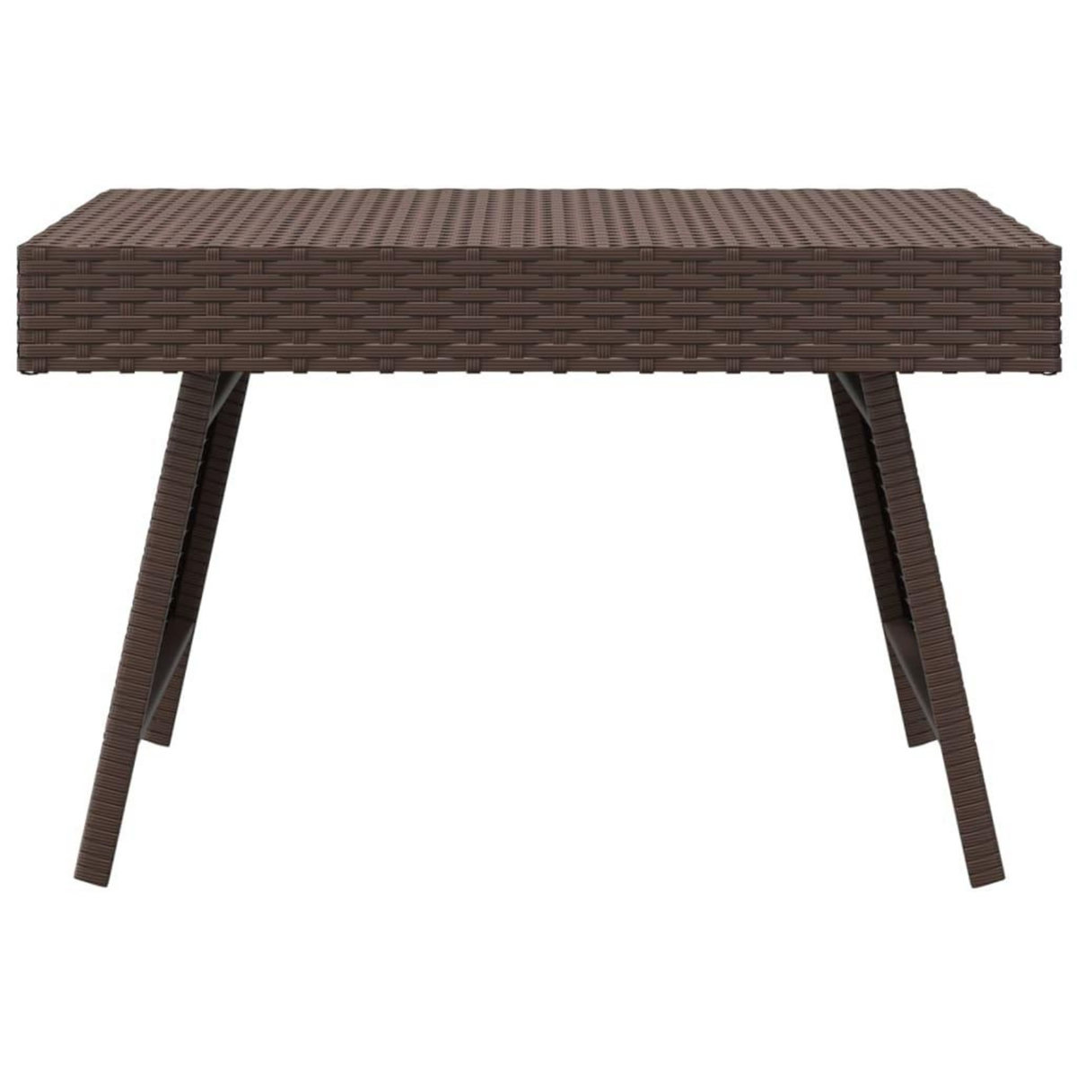 VIDAXL Table d'appoint pliable marron 60x40x38 cm resine tressee