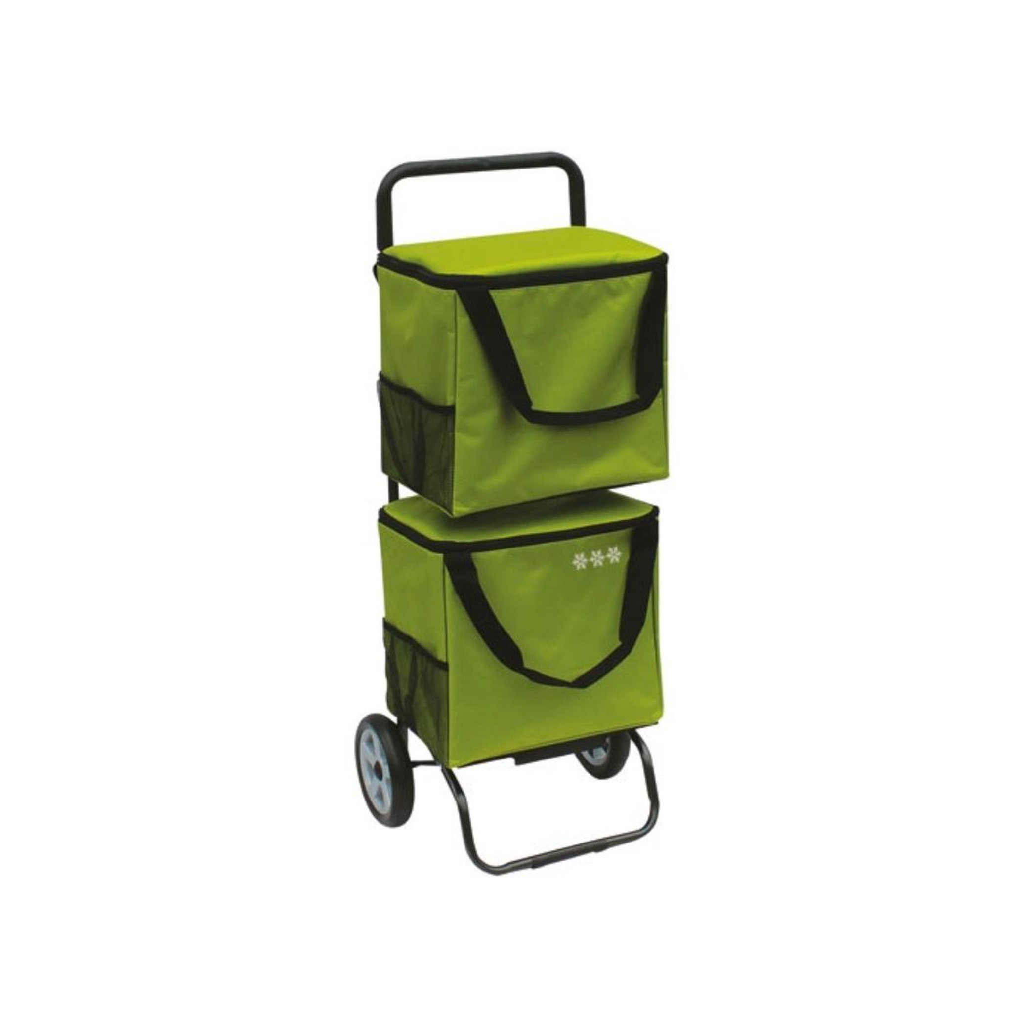 Sidebag Poussette de marché 2 roues 2 sacs vert - 8210 478