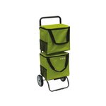 Sidebag Poussette de marché 2 roues 2 sacs vert - 8210 478