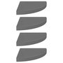 Voir la diapositive 2 : VIDAXL Etageres d'angle flottantes 4 pcs gris brillant 35x35x3,8cm MDF