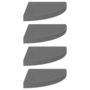 Voir la diapositive 2 : VIDAXL Etageres d'angle flottantes 4 pcs gris brillant 35x35x3,8cm MDF