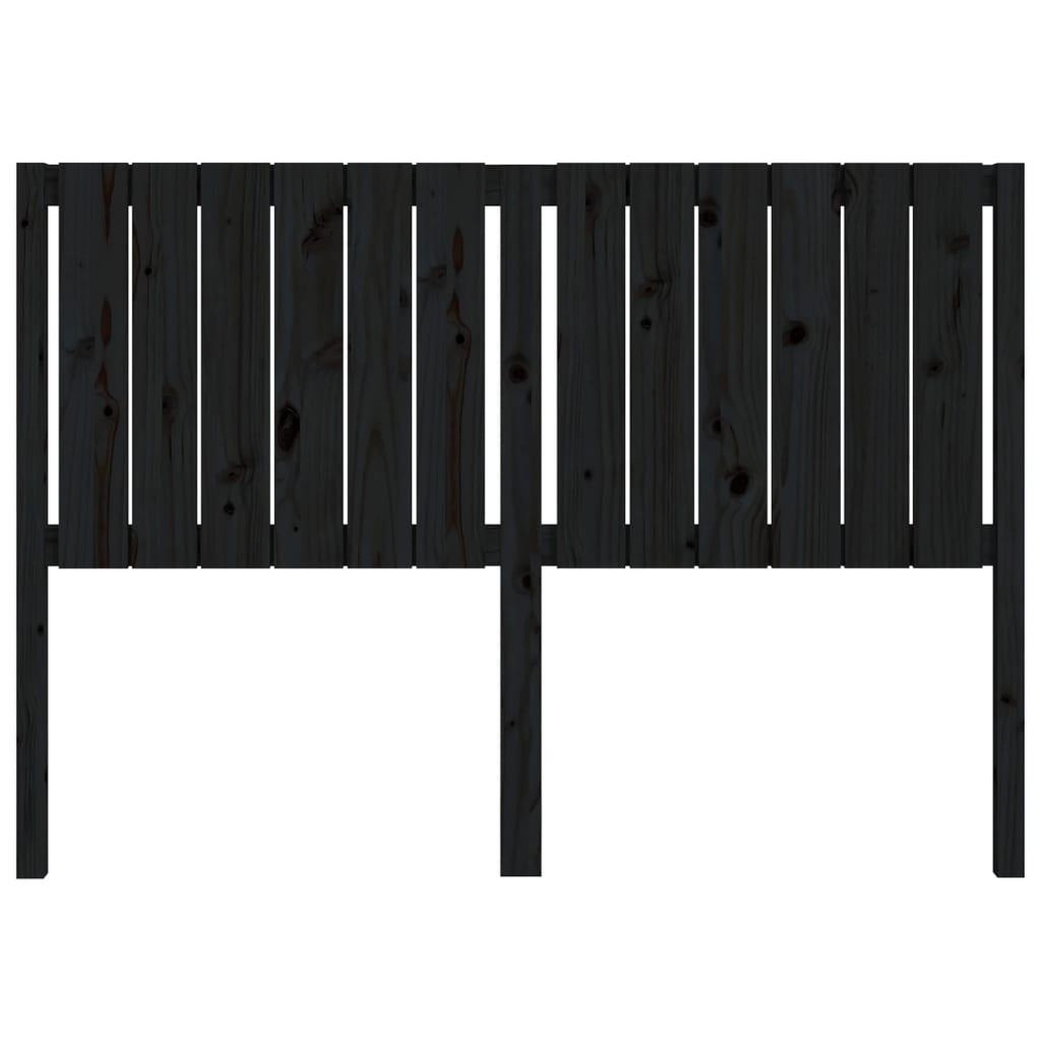 Voir la diapositive 4 : VIDAXL Tete de lit Noir 145,5x4x100 cm Bois massif de pin