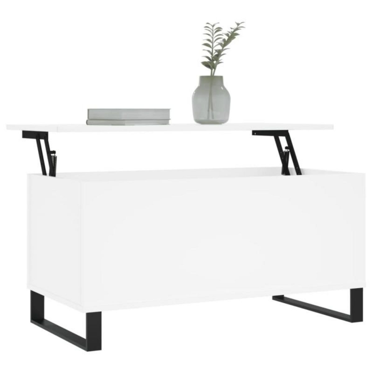 VIDAXL Table basse Blanc 90x44,5x45 cm Bois d ingénierie