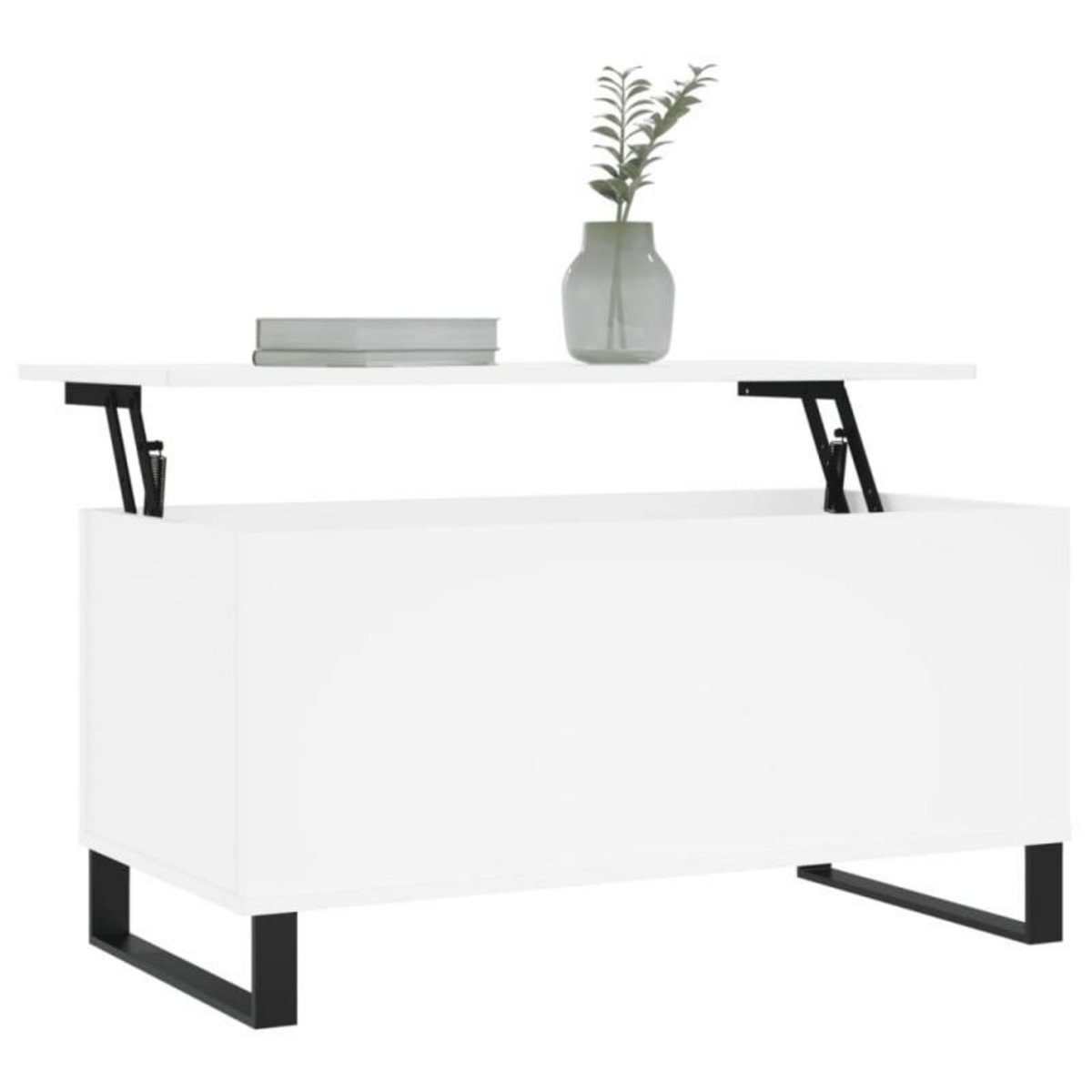 VIDAXL Table basse Blanc 90x44,5x45 cm Bois d ingénierie