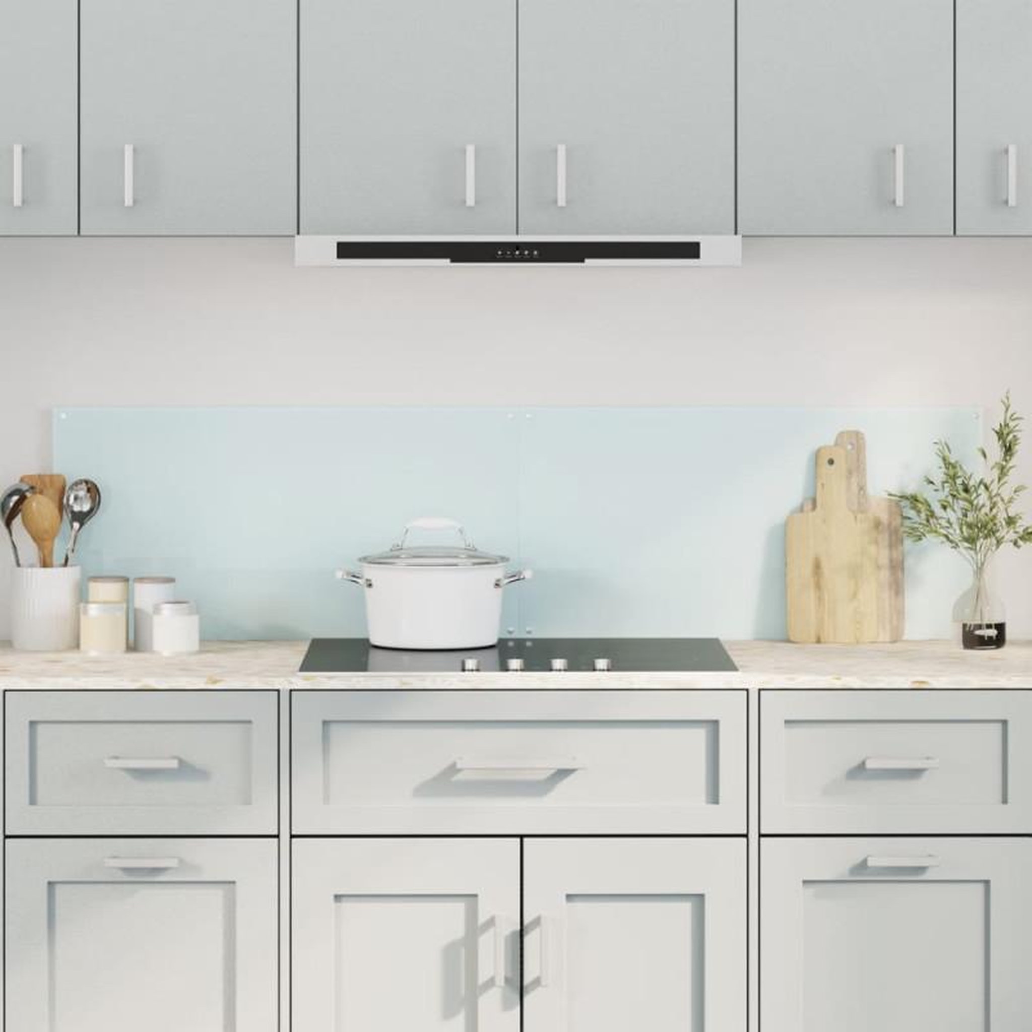 Voir la diapositive 1 : VIDAXL Dosserets de cuisine 2 pcs blanc 80x50 cm verre trempé