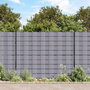 Voir la diapositive 1 : VIDAXL Ecrans d'intimite de jardin 4 pcs PVC 35x0,19 m Gris clair mat