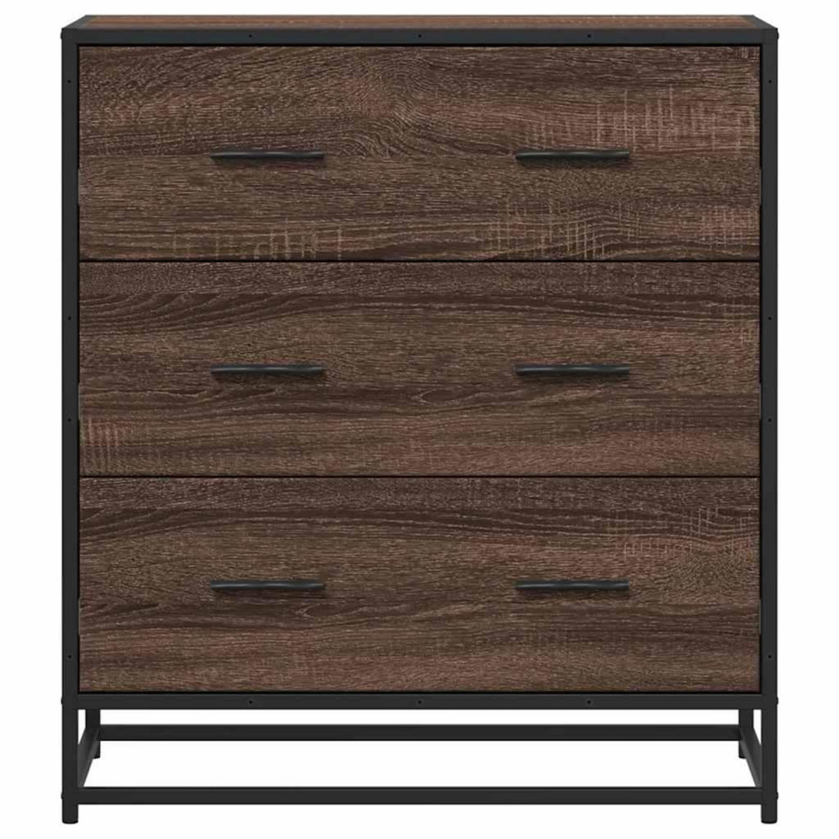 VIDAXL Buffet chene marron 68x35x76 cm bois d'ingenierie et metal