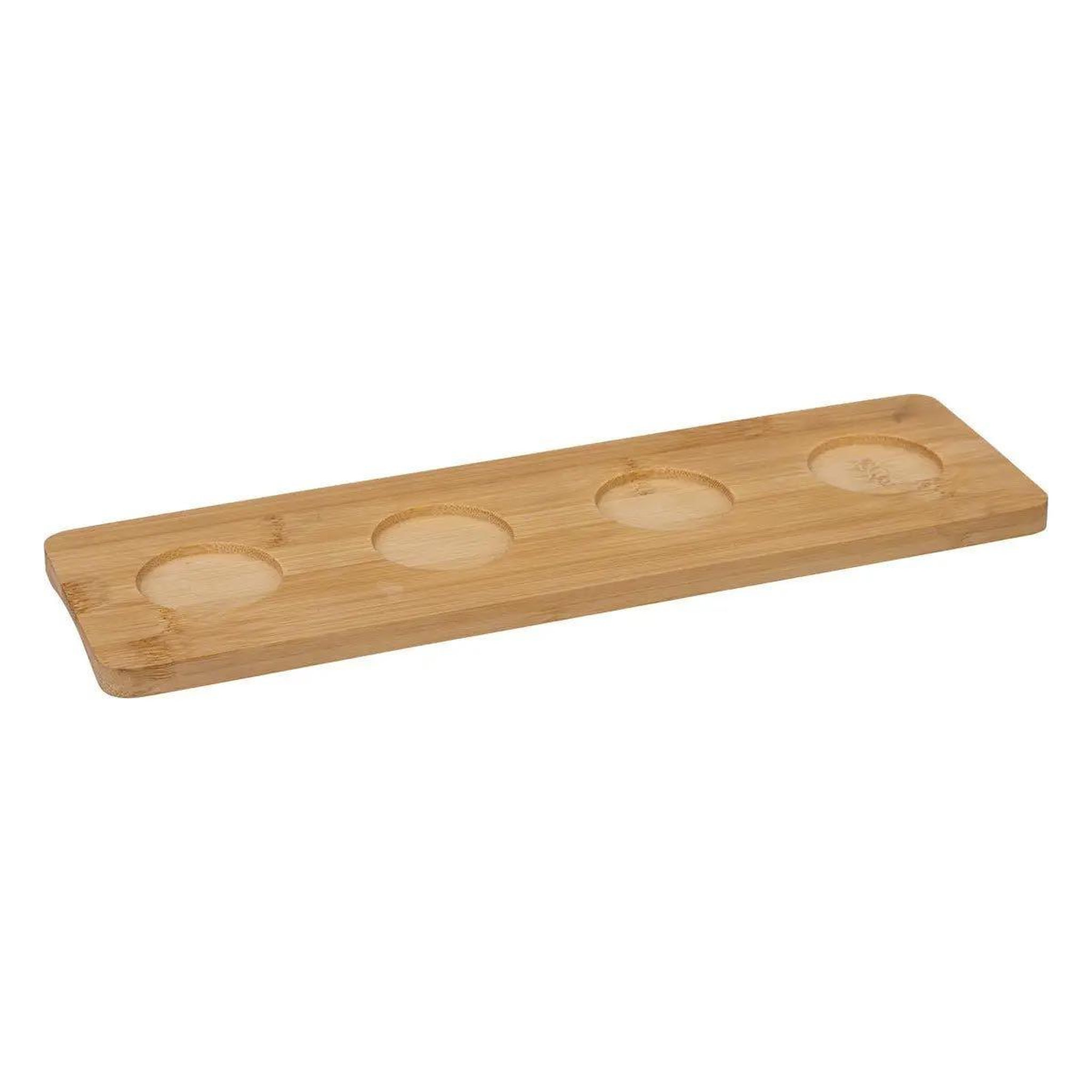 Voir la diapositive 3 : SECRET DE GOURMET Set apéritif 5 pièces design  bambou  30cm beige
