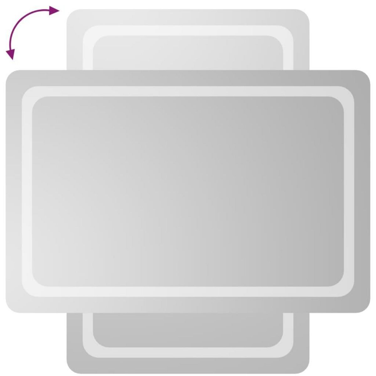 VIDAXL Miroir de salle de bain a LED 60x90 cm