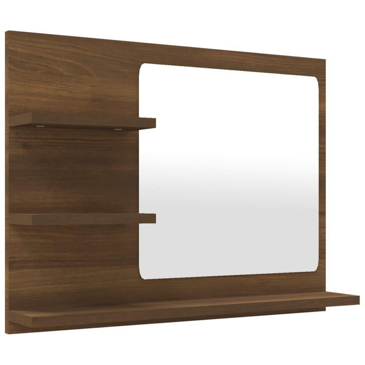 VIDAXL Miroir de bain Chene marron 60x10,5x45 cm Bois d'ingenierie