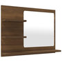 Voir la diapositive 2 : VIDAXL Miroir de bain Chene marron 60x10,5x45 cm Bois d'ingenierie
