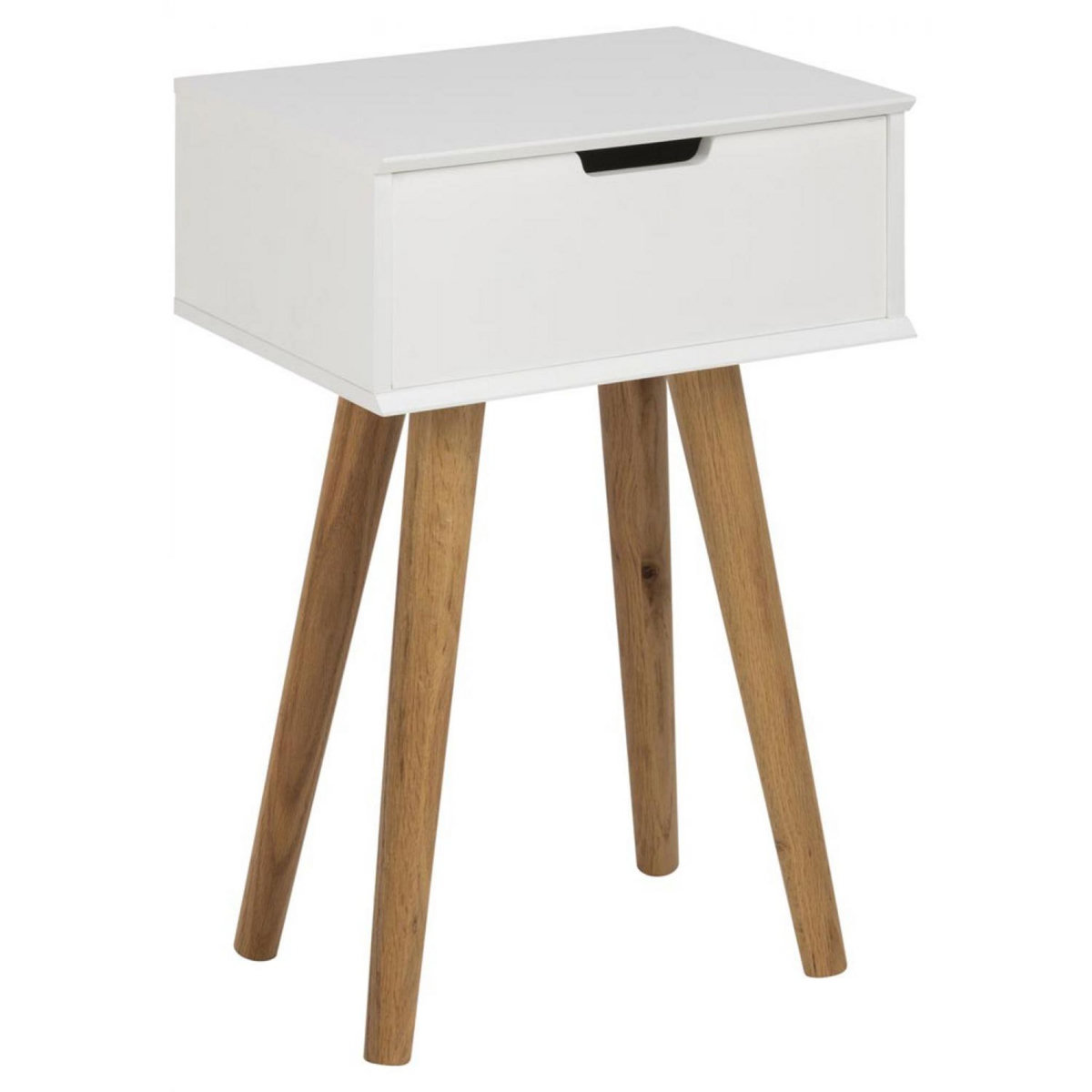 CONCEPT USINE Table de chevet scandinave blanc LOKKA