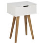 Voir la diapositive 3 : CONCEPT USINE Table de chevet scandinave blanc LOKKA