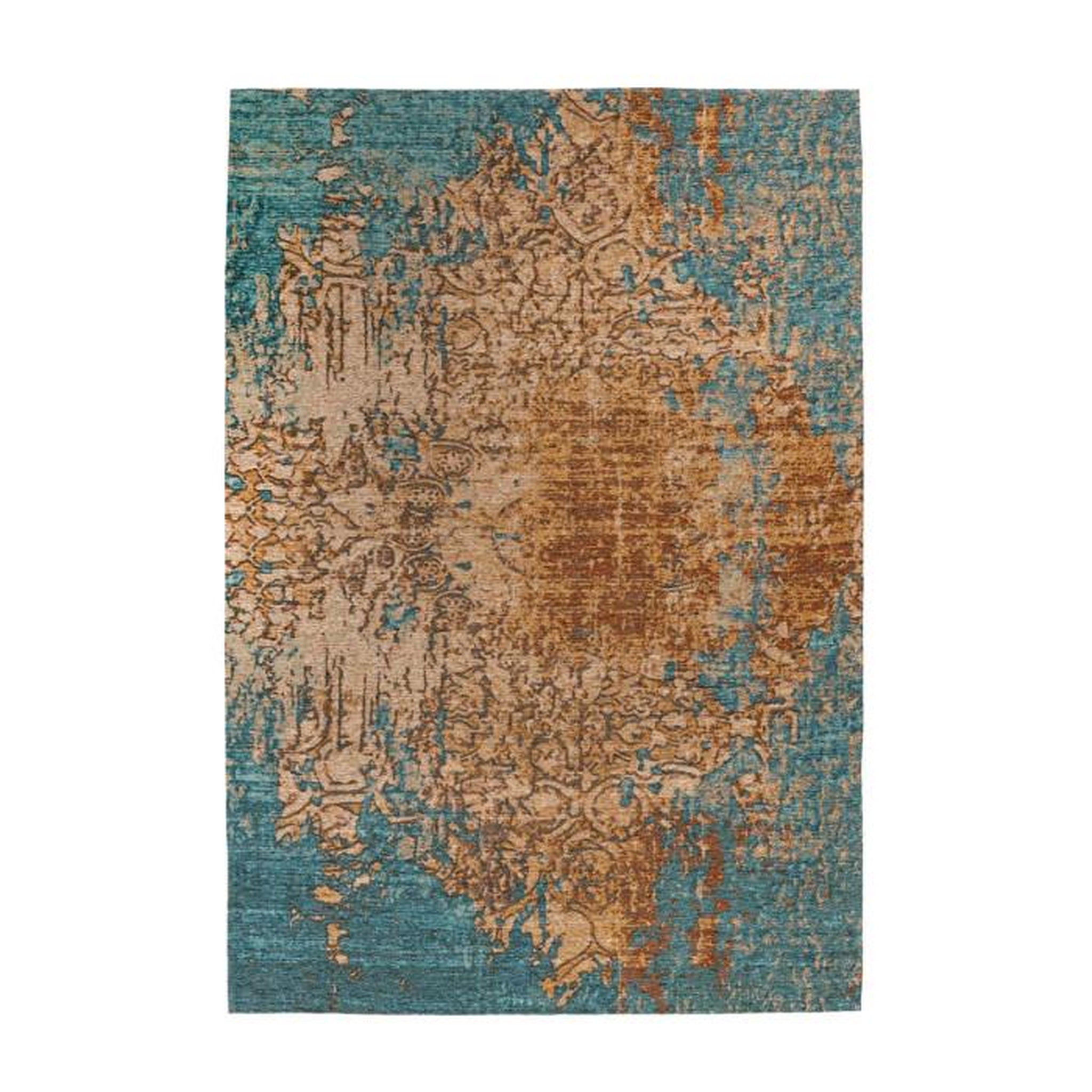 Paris Prix Tapis Tissé Imprimé à Motifs  Primavera  Bleu. Coloris disponibles : Bleu