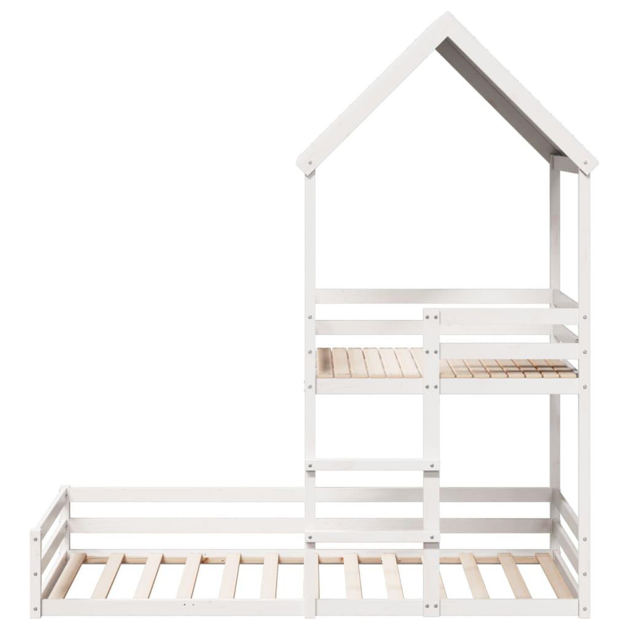 Voir la diapositive 4 : VIDAXL Lit superpose sans matelas blanc 90x200 cm bois de pin massif