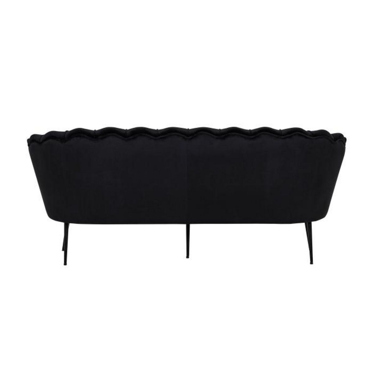 Paris Prix Canapé 3 Places en Velours  Calais  180cm Noir