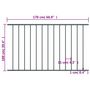 Voir la diapositive 4 : VIDAXL Panneau de cloture Acier enduit de poudre 1,7x1 m Anthracite