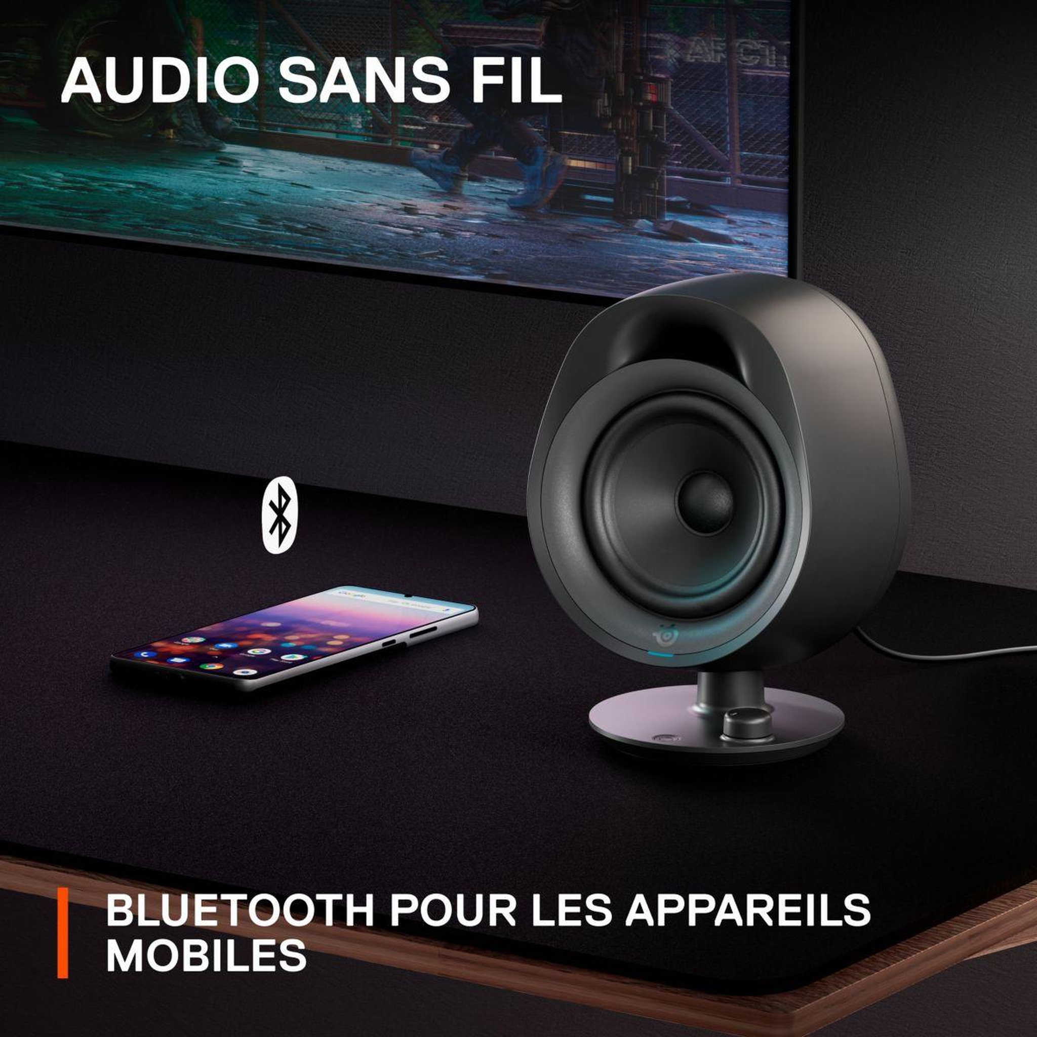 Voir la diapositive 5 : STEEL SERIES Enceinte pc arena 3 - black