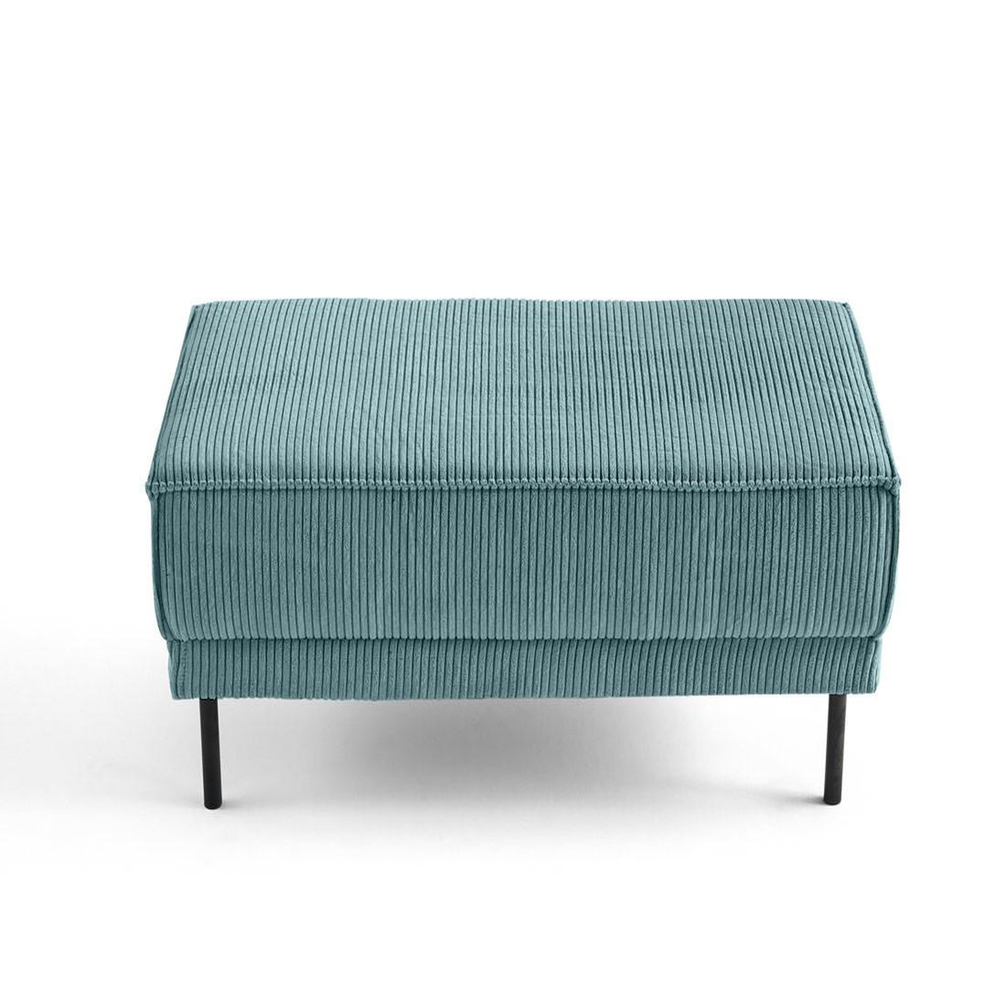 Voir la diapositive 6 : BEST MOBILIER Charlie - pouf - pieds hauts - en velours côtelé