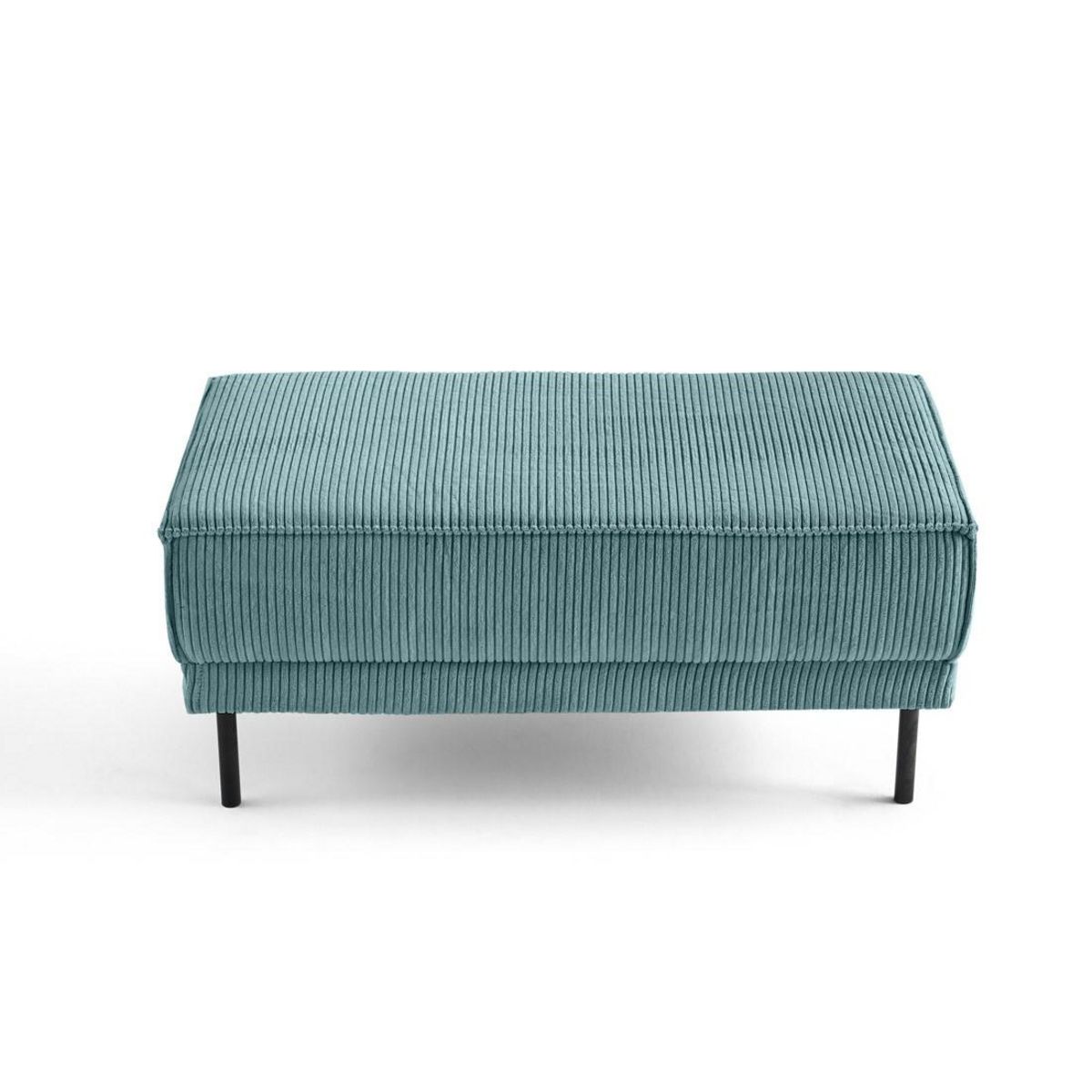 LISA DESIGN Charlie - pouf - pieds hauts - en velours côtelé