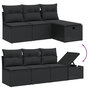 Voir la diapositive 3 : VIDAXL Salon de jardin 7 pcs avec coussins noir resine tressee