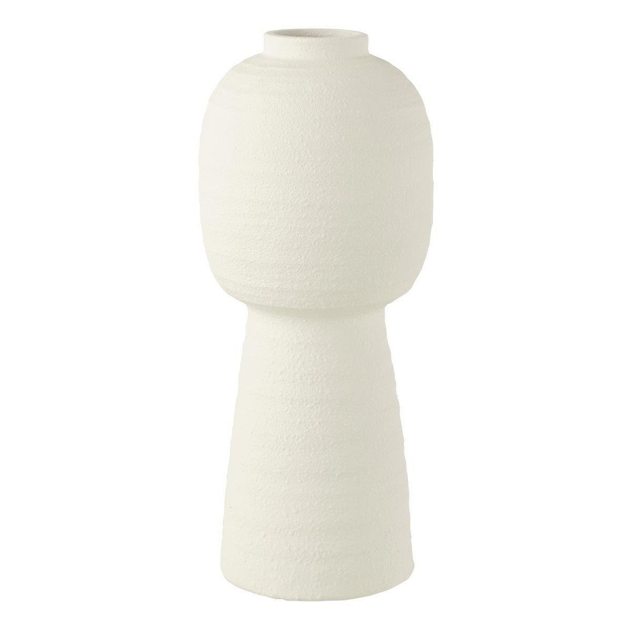 J-LINE Vase lanterne déco  russel  50cm blanc
