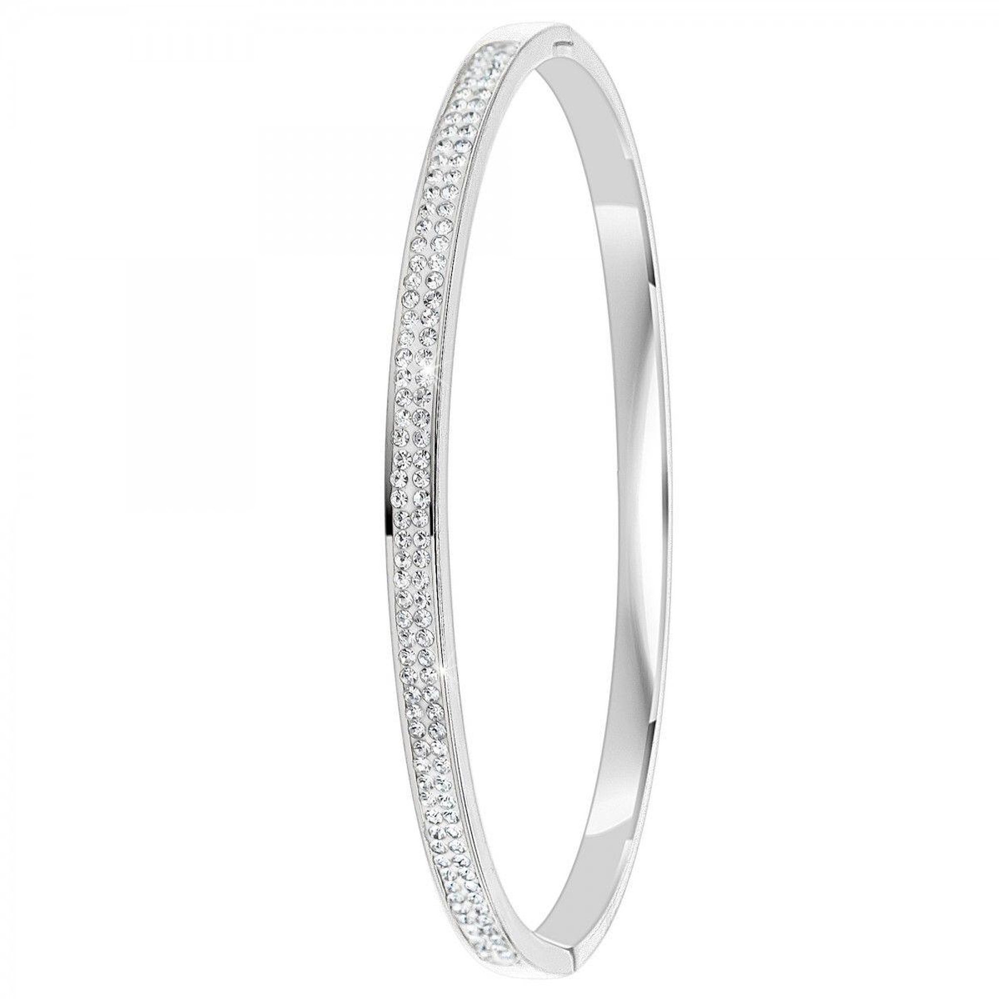 Voir la diapositive 3 : SC CRYSTAL 3 Bracelets SC Crystal en acier inoxydable ornés de Cristaux scintillants