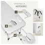 Voir la diapositive 3 : tectake Table de massage portable pliante 2 zones avec sac de transport inclus blanc