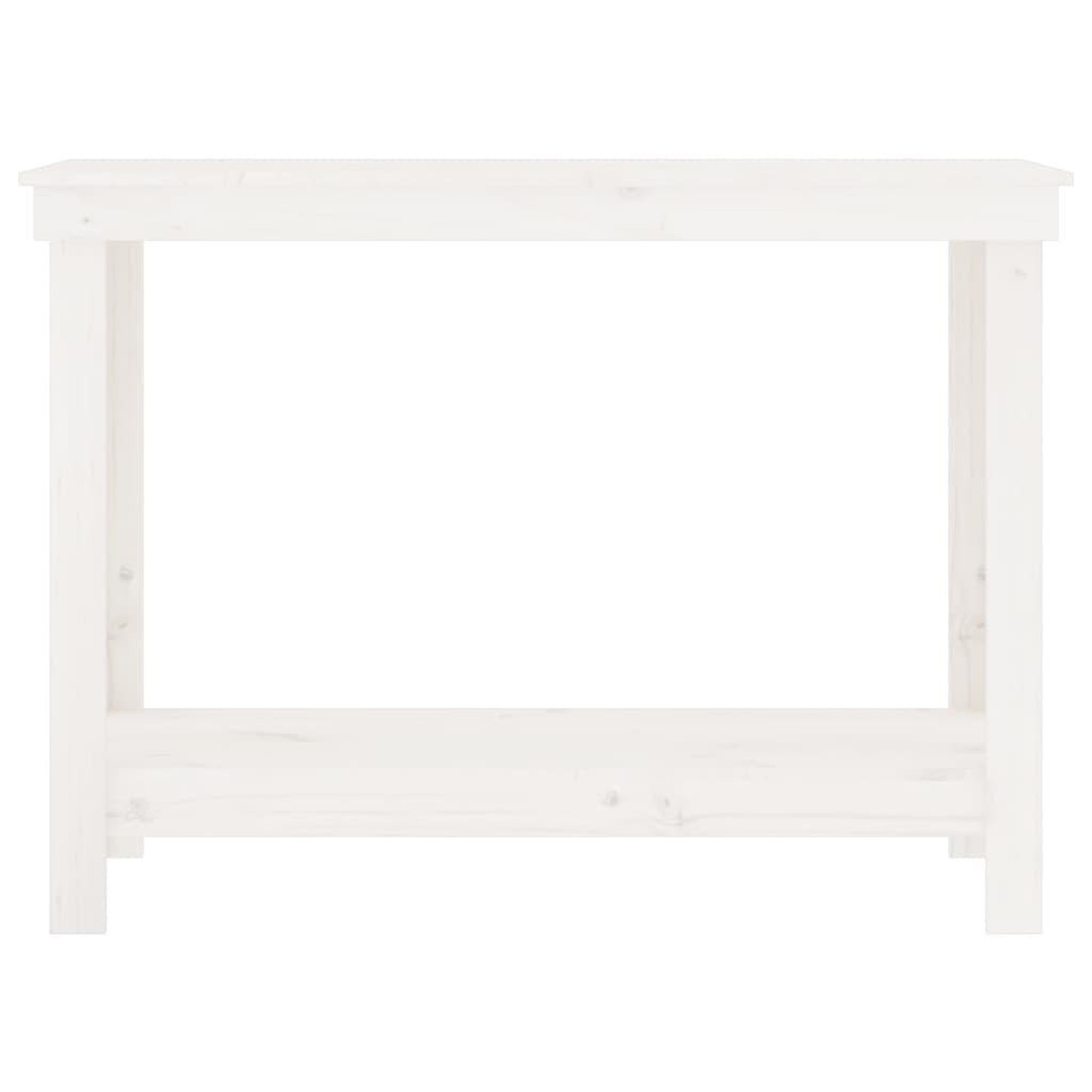Voir la diapositive 5 : VIDAXL Banc de travail Blanc 110x50x80 cm Bois de pin massif
